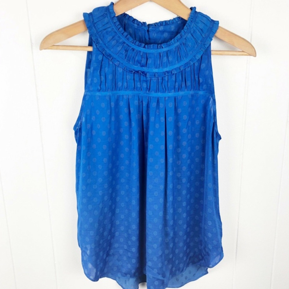 Anthropologie Maeve royal blue sleeveless top - O